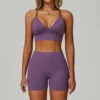 Set reggiseno viola + pantaloncini