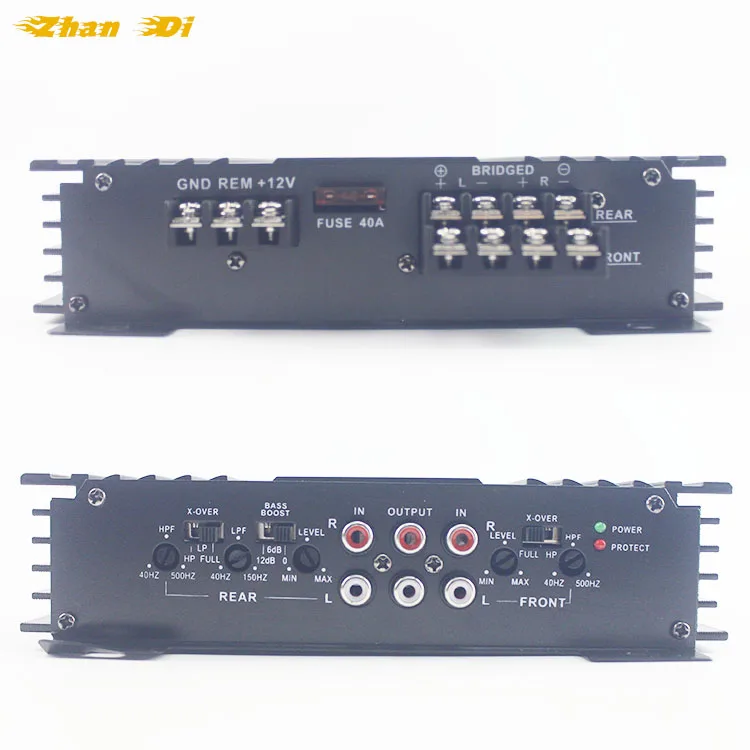 カーオーディオアンプ12v Rms50WクラスABフルランパワーアンプ4