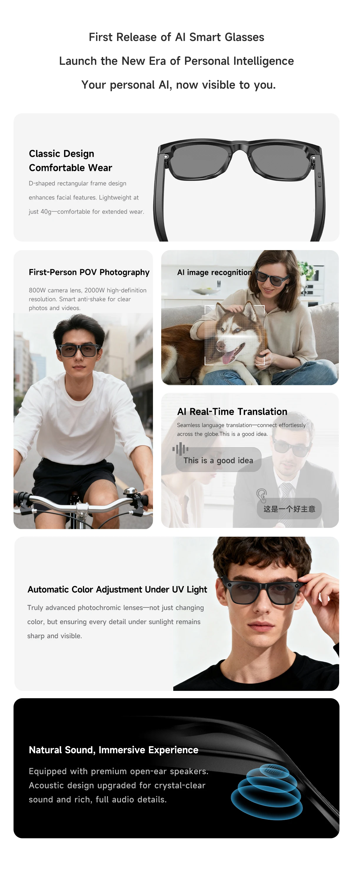 If you are searching for a supplier of a product with perfect quality control and highly competitive prices, which gives you an advantage in expanding your local market, then contact us now!  Competitive suppliers of  XK ONE MAC Touch-activated Colour Change AI Smart Glasses Photo Videography Real-Time Translation 8MP Camera Smart Glasses 2026