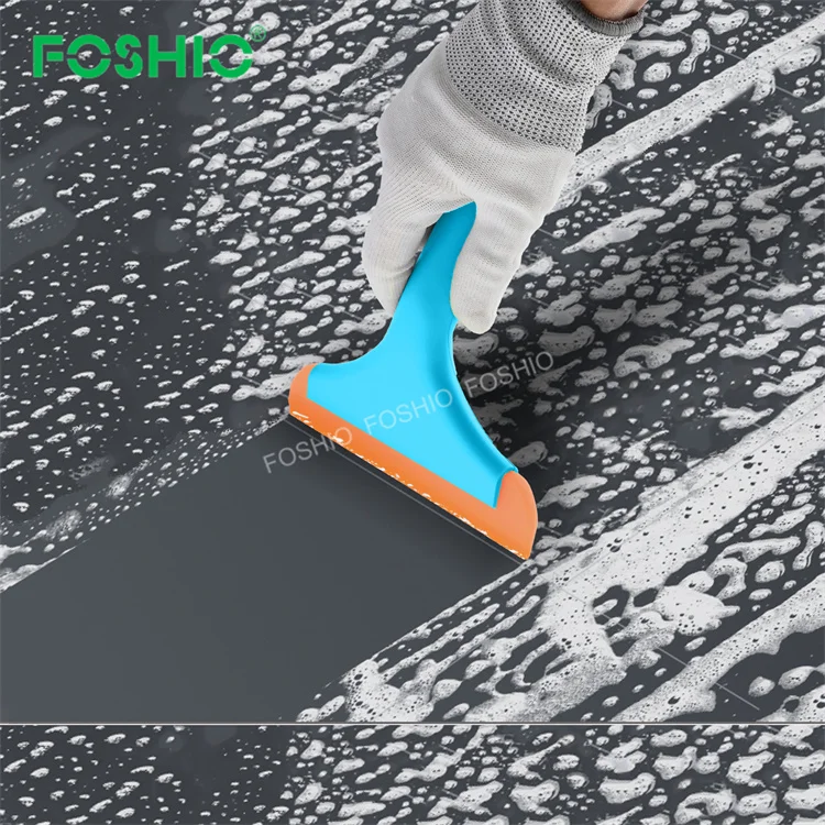 Пластиковый резиновый скребок для льда Foshio с индивидуальным дизайном, инструмент для очистки снега