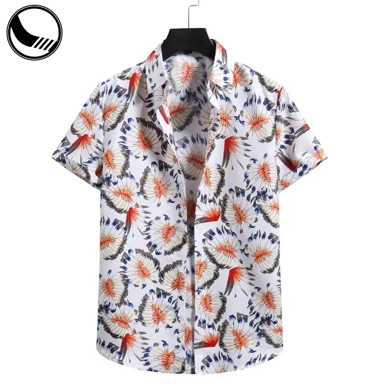 BETHERIVAL Party Holiday Mens Shirt Custom Leaves Printed Hawaiian Breathable comfort Aloha Shirt factory