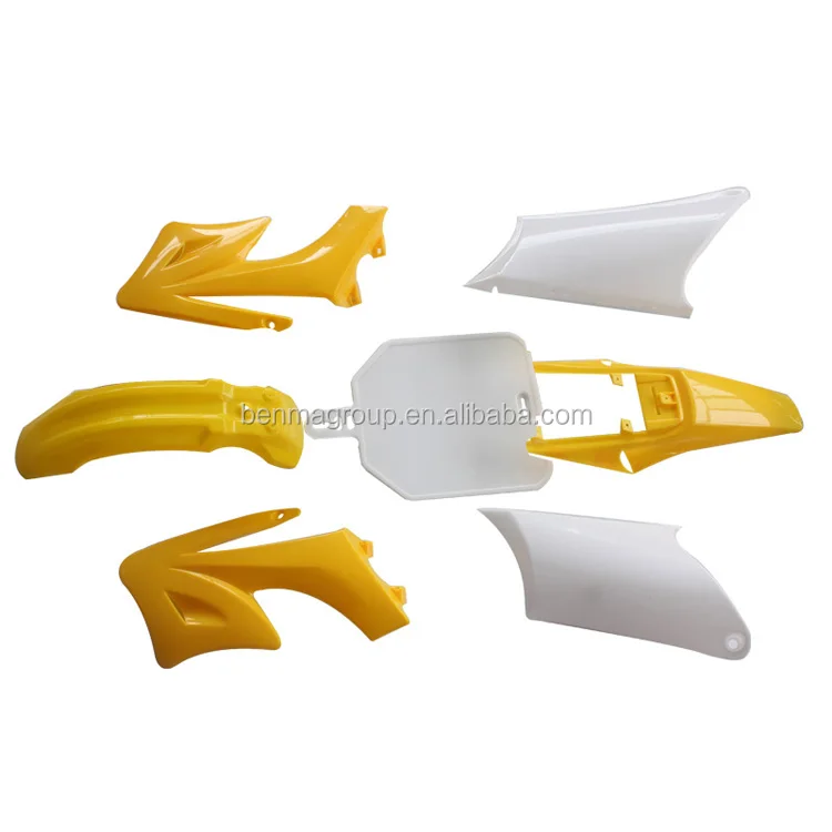 Kit Complet Carénage Moto 7 Pièces - Compatible Apollo Orion Dirt Bike Chinoise 2 Temps 47 49cc - Blanc