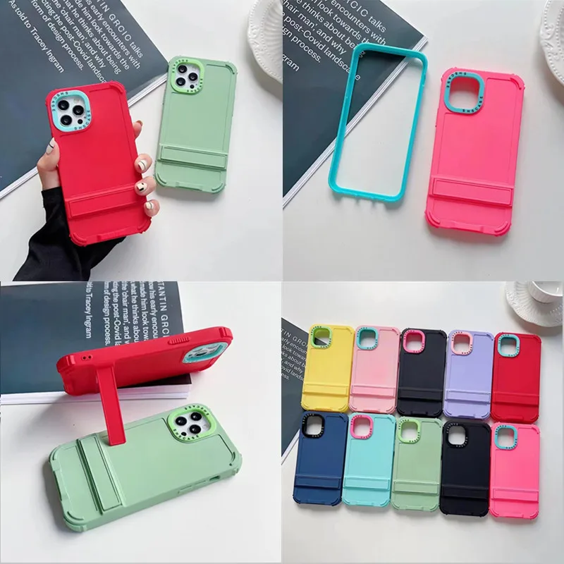 Honatop accesorios fundas para celulares Shscase Color 360 marco & soporte for motorola xiaomi for huawei for iPhone 15 on