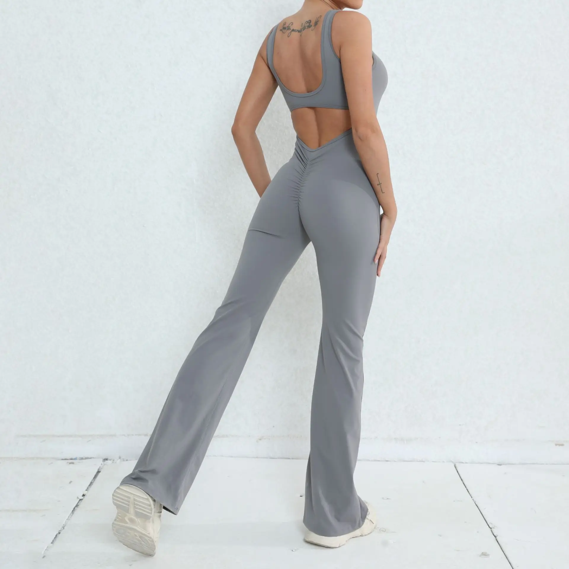 High Quality Wholesale Rompers Sports Fitness Onesie Bodysuit Plus Size Women's One Piece Workout Gym Yoga Jumpsuits supplier