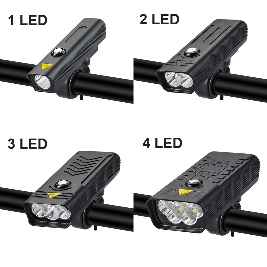 10000mah Power Bank Bike Light 3000 Lumens Bicycle Accessories 5t6 Led Super Bright Bicycle Light and Rear Light