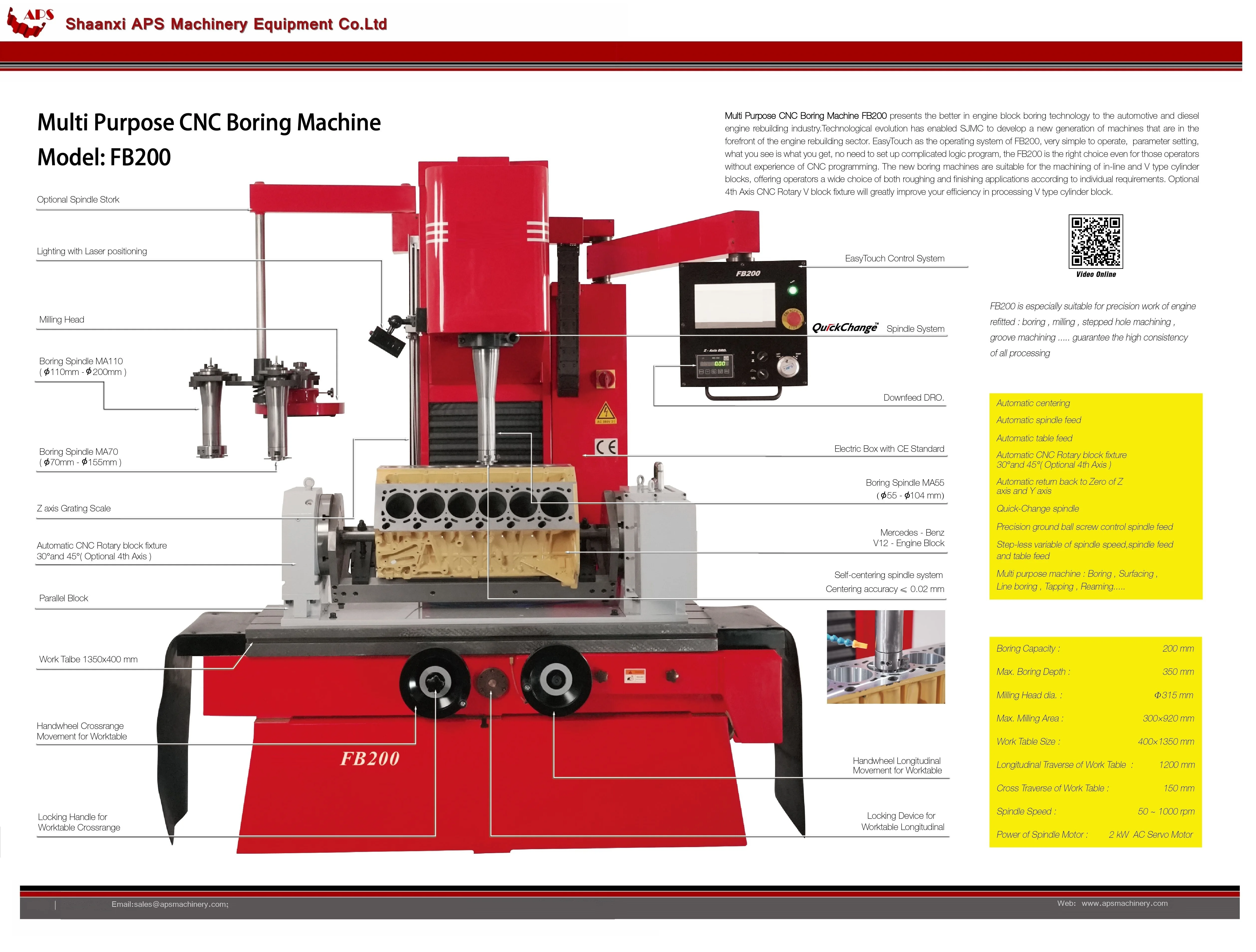 FB200 Multi-Purpose CNC Boring Machine Versatile Product Within Boring Machines Category