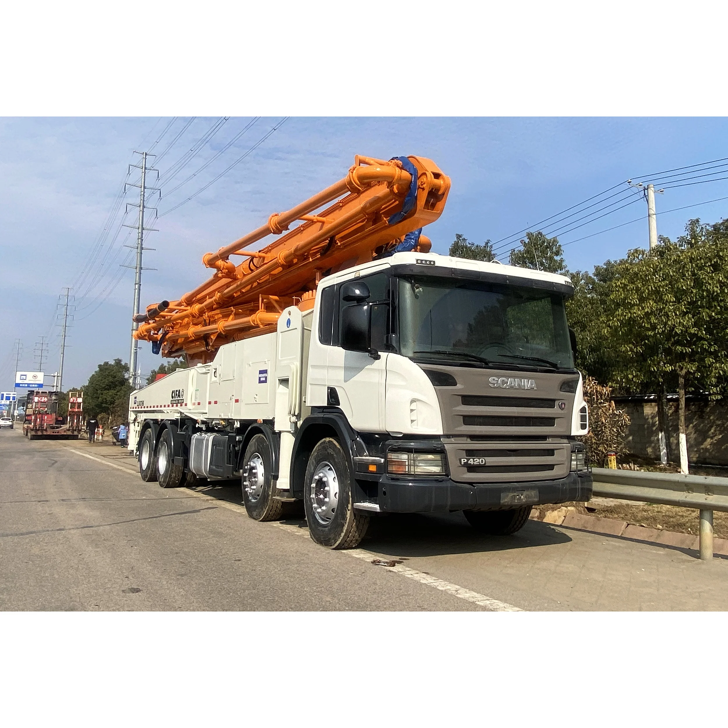 Functions Working Well Renew 8x4  Concrete Pump Truck with CIFA 52M Pumping Boom