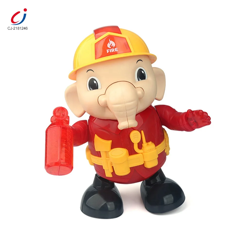 Chengji Zoo Animals Plastic Elephant Toys Battery Operated Lighting Music Function Cartoon Electric Elephant Toys for Kids