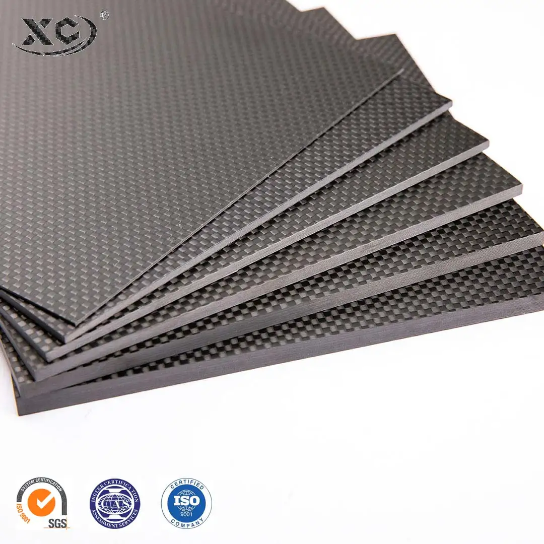 XC Carbon Fiber Laminated Sheet - 5mm Thickness Custom Service