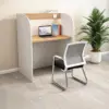 [Madera blanca cálida] Escritorio de estudio