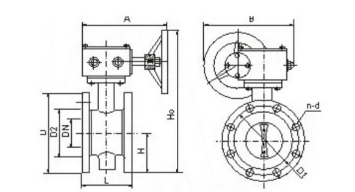 Worm Gear Wafer Dn100 4 Inch Butterfly Valve - Buy Lug Type Butterfly ...