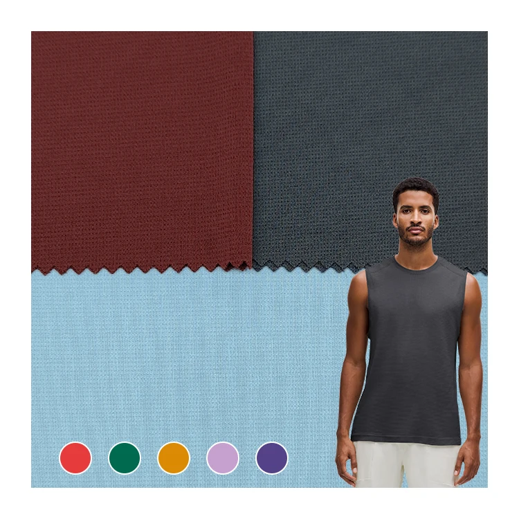 High Stretch Poly Spandex Knit Fabric Curpo Material, Breathable Polyester Curpo Fabric for Cloth/
