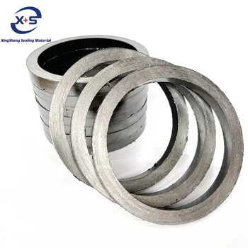 Flexible Graphite Packing Ring / Expanded carbon rings Graphite valve Seal Ring