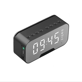 Bluetooth Speaker Manufacturer Time Temperature Display FM Radio TF Led Mirror Alarm Clock Speaker