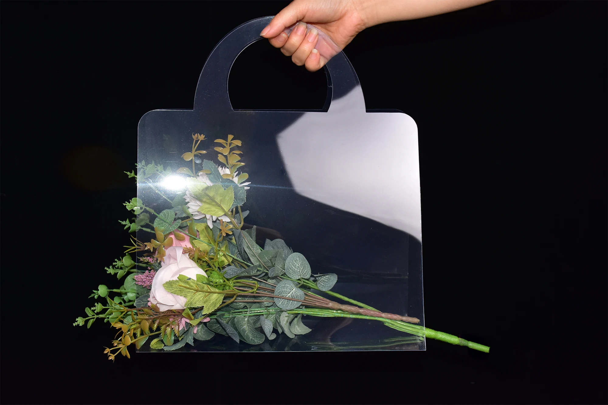 Fashion Flower Tote Bag Florist Supplies Pet Transparent Plastic