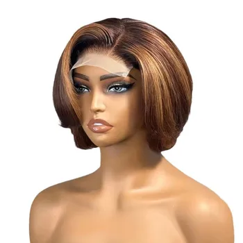 4*4 Lace Glueless Pixie Cut Wig 100% Human Hair