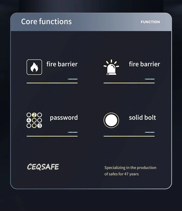 CEQSAFE Safe Box Steel Electronic Lock Safe Deposit Box Fireproof Home Jewelry Money Storage Safe Box manufacture