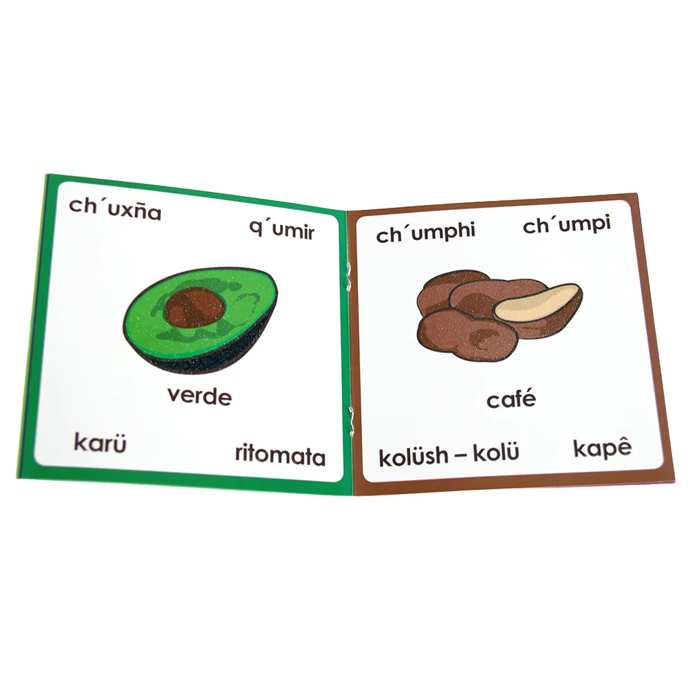 Tehase Kohandatud Suurusega Värvikogune Brošüür Kartongist Relieftrükitud UV-pildiraamatu Trükkimisteenus Lastehariduse Plaadiraamat Lapsele