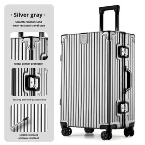 custom logo New Large Capacity Neoprene Student Spinner Suitcase Travel Case with Password Lock for Men and Women