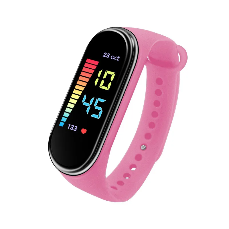 Gift Led Digital Watch Leisure Sports Electronic Children's Wrist Touch  Screen Watch Waterproof Cartoon Girl Boy Cute