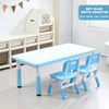 Sky blue white desktop-1 table 2 chairs