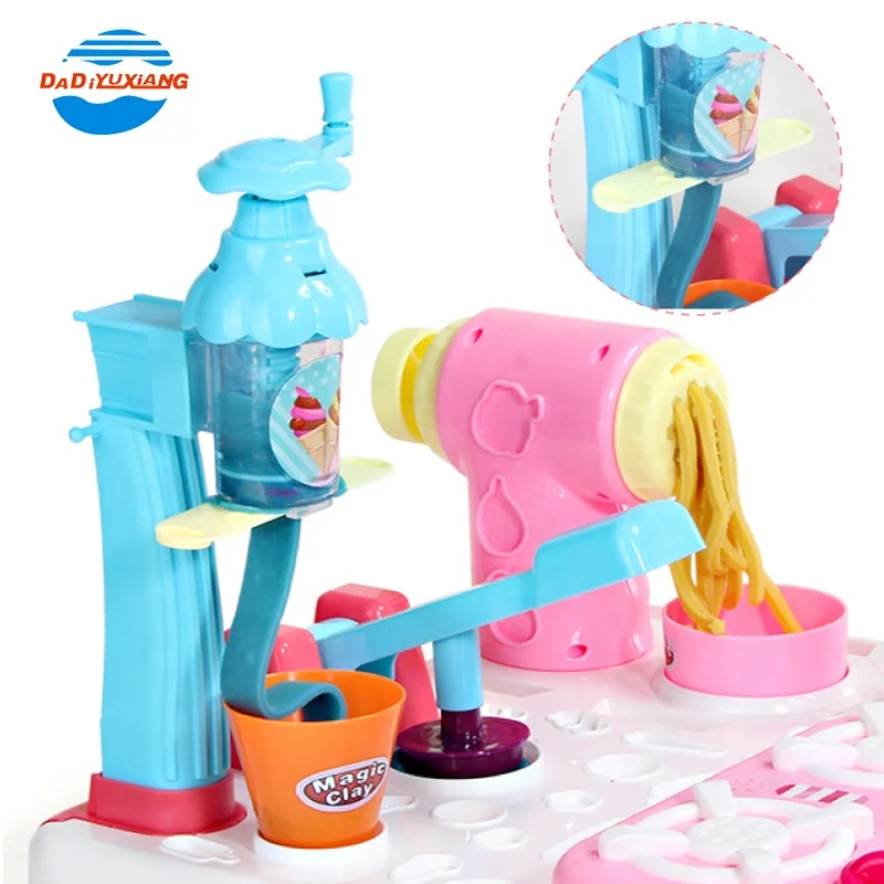 Многофункциональная цветная лапша и мороженое, игрушечная машинка для теста, игровые инструменты для теста с раковиной, игрушка