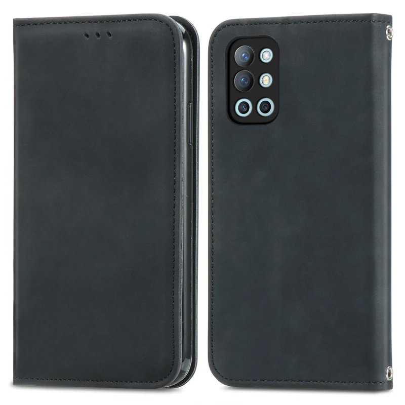 Custodia A Libro Con Flip Magnetico Per OnePlus 9 5G – Portafoglio In Similpelle Nera, Con Supporto Per Video