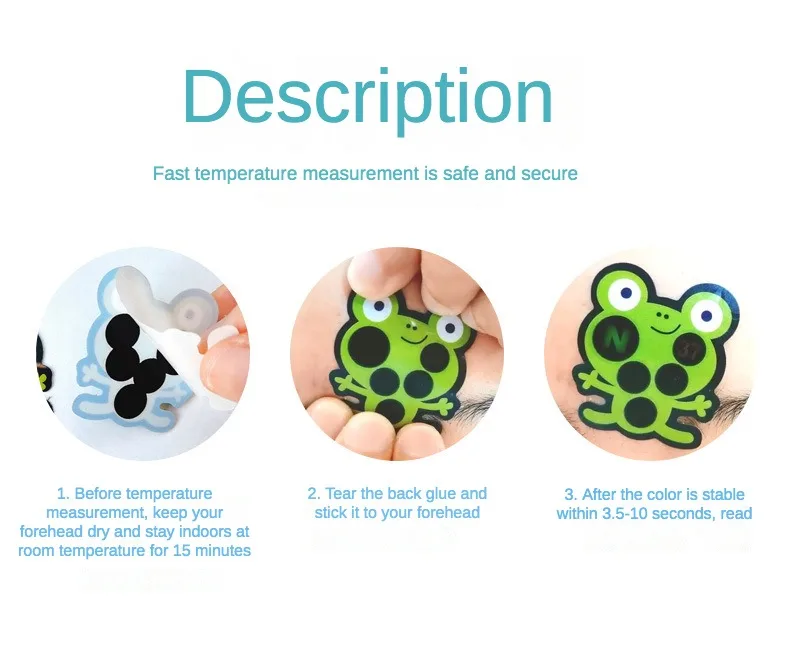 H140 Spot Baby Forehead Temperature Measuring Stickers Baby Forehead