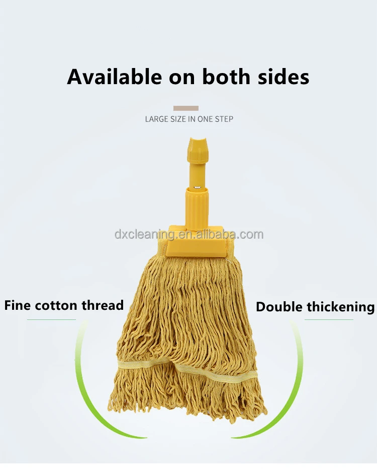 Heavy Duty Commercial Mop Head Replacement Wet Blue Cotton Looped End