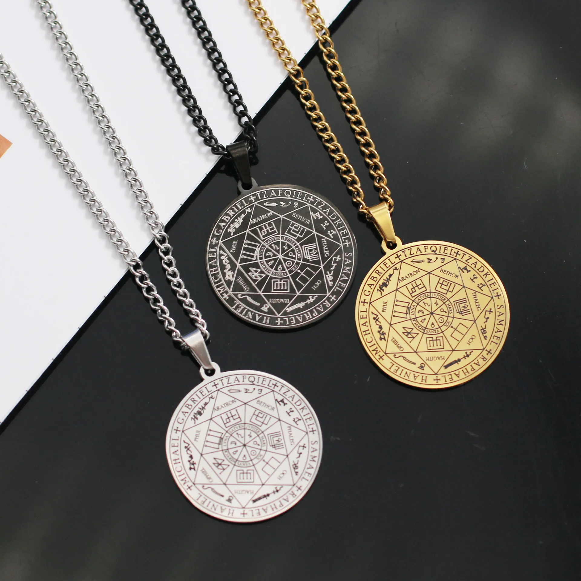 Joyas de acero inoxidable El sello de los siete arcángeles