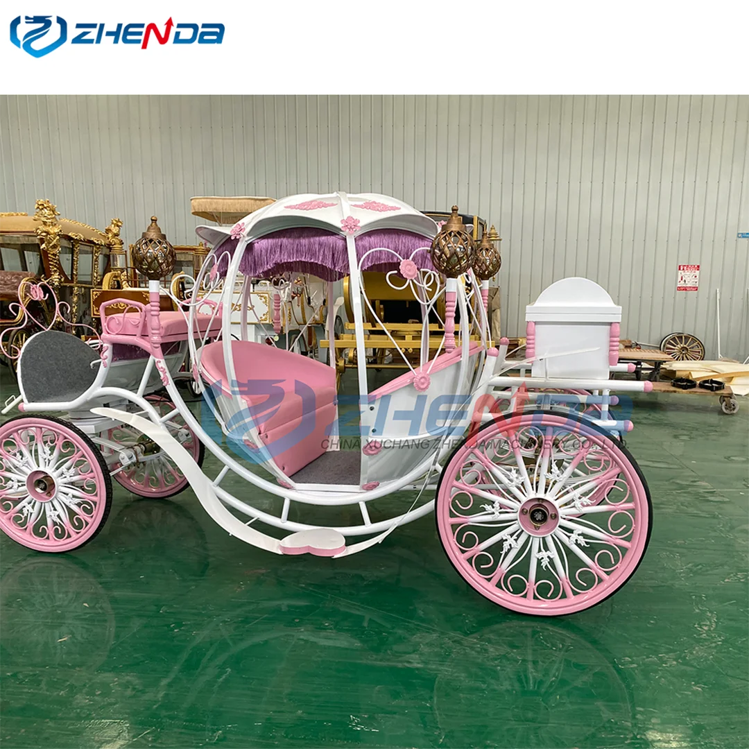 ピンクプリンセスかぼちゃ馬車 - 電動・馬引き観光カート販売