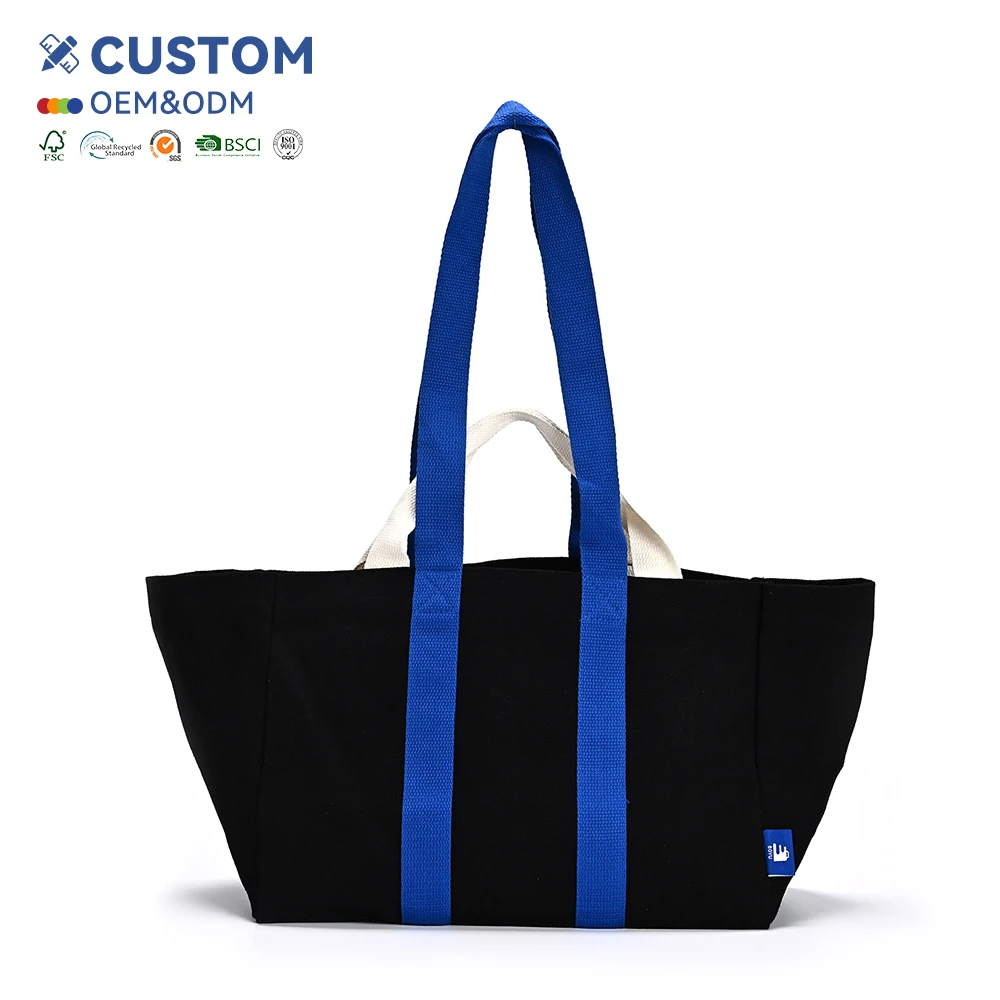 Large Capacity Reusable Cotton Bag Cotton Canvas Environmental Tote Bag Can Be Customized Logo Printing