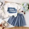 Set bianco e blu