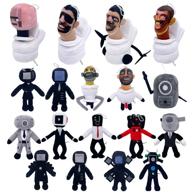New Skibidi Soft Plush Toilet People Dancing Toilet Toy for Gift Wholesale Separately Compressed Packaging