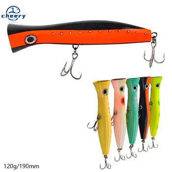 Cheery New OEM Topwater Popper Lure 190mm 120g Saltwater Floating Popper Bait Big Game GT Tuna Sea Fishing Lure Popper – Popper – view 2