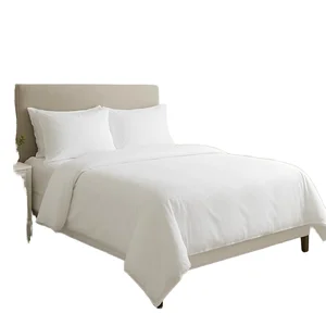 Customizable 5-Star Hotel Fitted Sheet Set 100% Cotton 300TC White Bulk Supply Deep Pocket Elastic Design