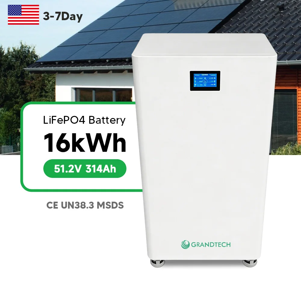 акумуляторні батареї для домашньої енергетичної системи зі зберігання енергії: 16 кВт·год, 30 кВт·год, літієві, 48 В, 51,2 В, 314 А·год, 560 А·год, 600 А·год, 15 кВт·год, сонячна літій-залізо-фосфатна (LiFePO4) акумуляторна батарея з системою управління батареєю (BMS)