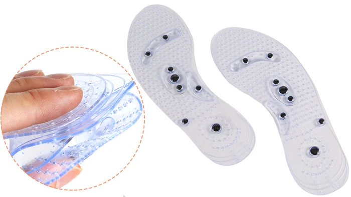 Wholesale Gel Therapeutic Massage Soles Washable Plantar Fasciitis Acupuncture Foot Massaging Healthcare Shoe Insoles