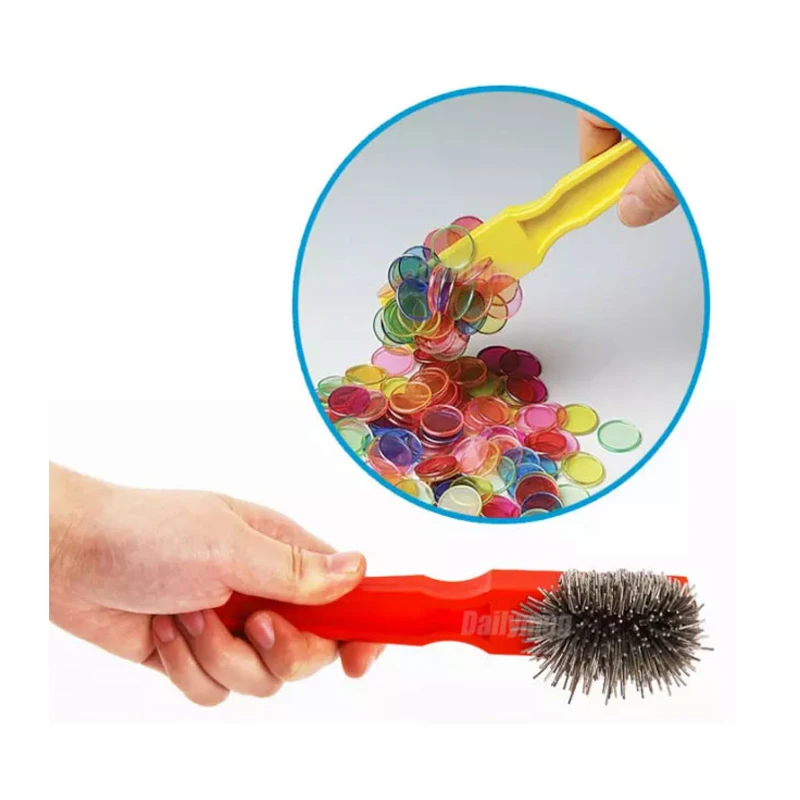 Разноцветная магнитная палочка для бинго для образовательного использования, магнитные металлические чипы для бинго