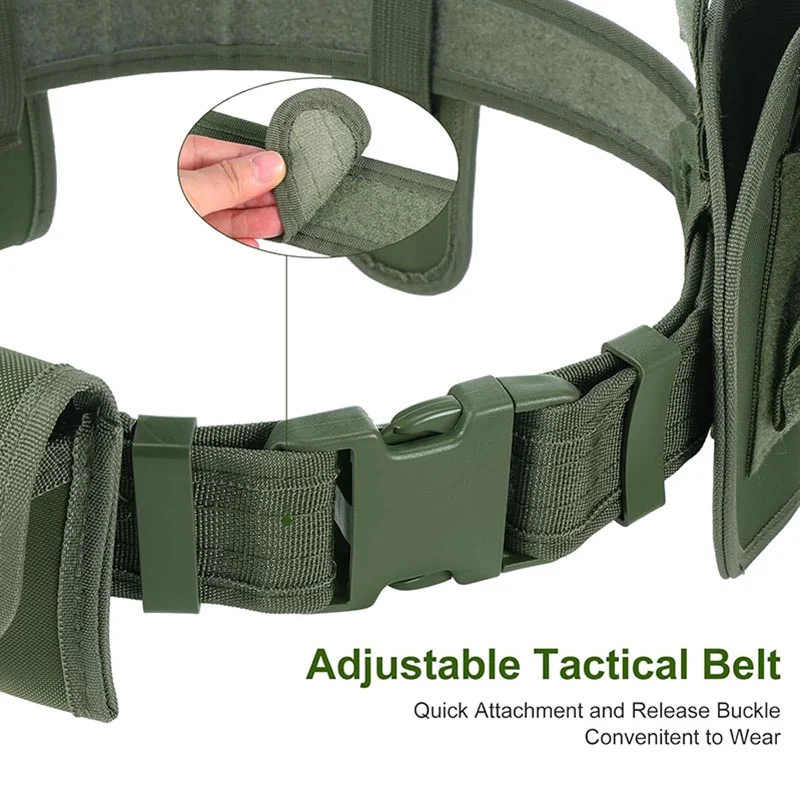 Fashionable Modular Equipment Security Utility Tactical Belt with Components Pouches Bags Holster for Security Hunting