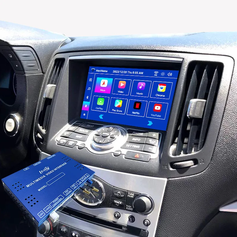 Lsailt Androidビデオインターフェイスボックス日産スカイライン