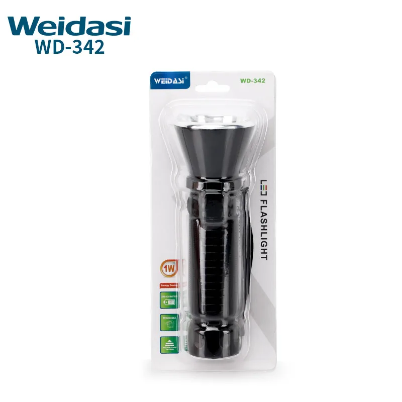 Flashlight Hand LED Flash Emergency Torch Light Outdoor LED Rechargeable Hand Torch Lamp