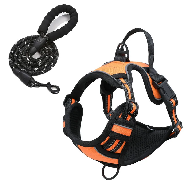 Adjustable Soft Padded Reflective Nochoke Pet Oxford Dog Vest Harness