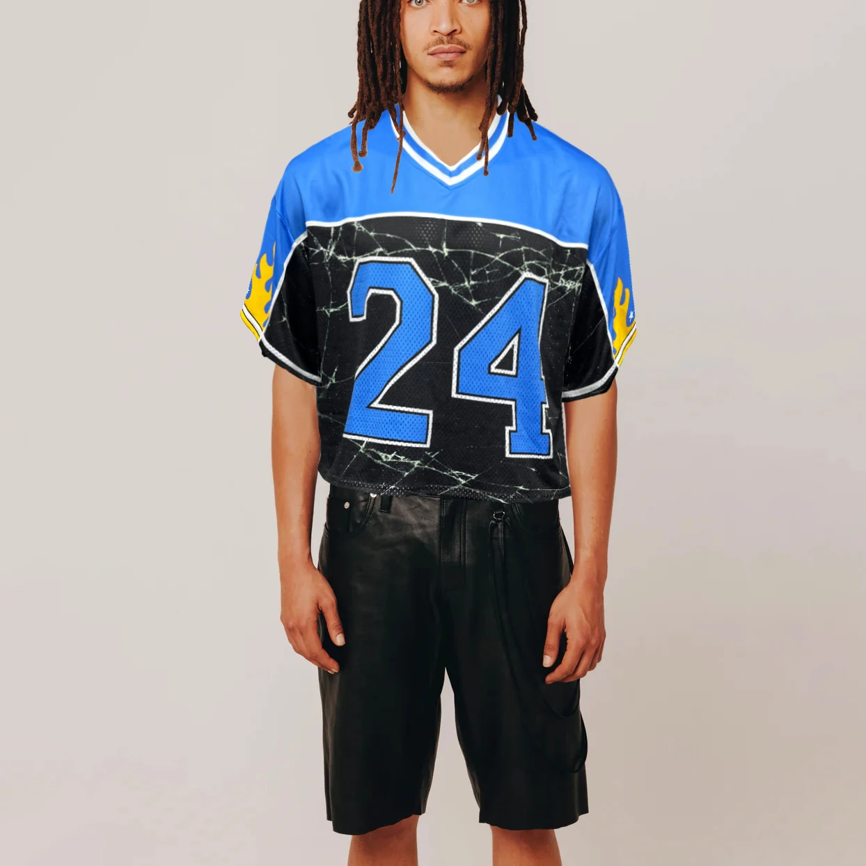 【新品】Football Oversized Tee / BLUE（M-L） FOOTBALL OVERSIZE T-SHIRT – SQRCUT