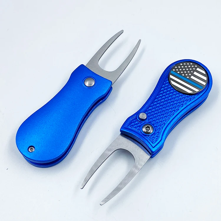 Factory Wholesale Bulk Golf Divot Repair Tool  Magnet Golf  Divot Tool With Custom logo Ball Marker supplier