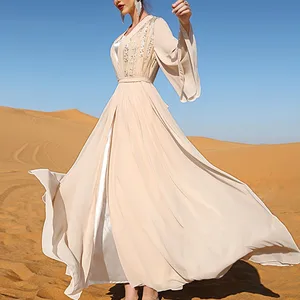 Newest Type Wholesale Price Dubai Muslim Khimar Jilbab Women Prayer Hijab Abaya Long Dress Islamic Clothing