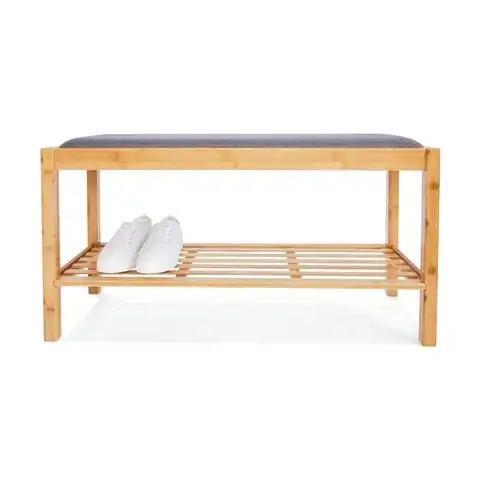 bamboo shoe storage bench