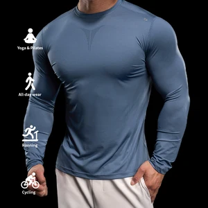 Wholesale Custom Sleeve Soft Workout Top Men Gym Athletic Sport Top Wear Active Fitness Shirt Men Gym Wear