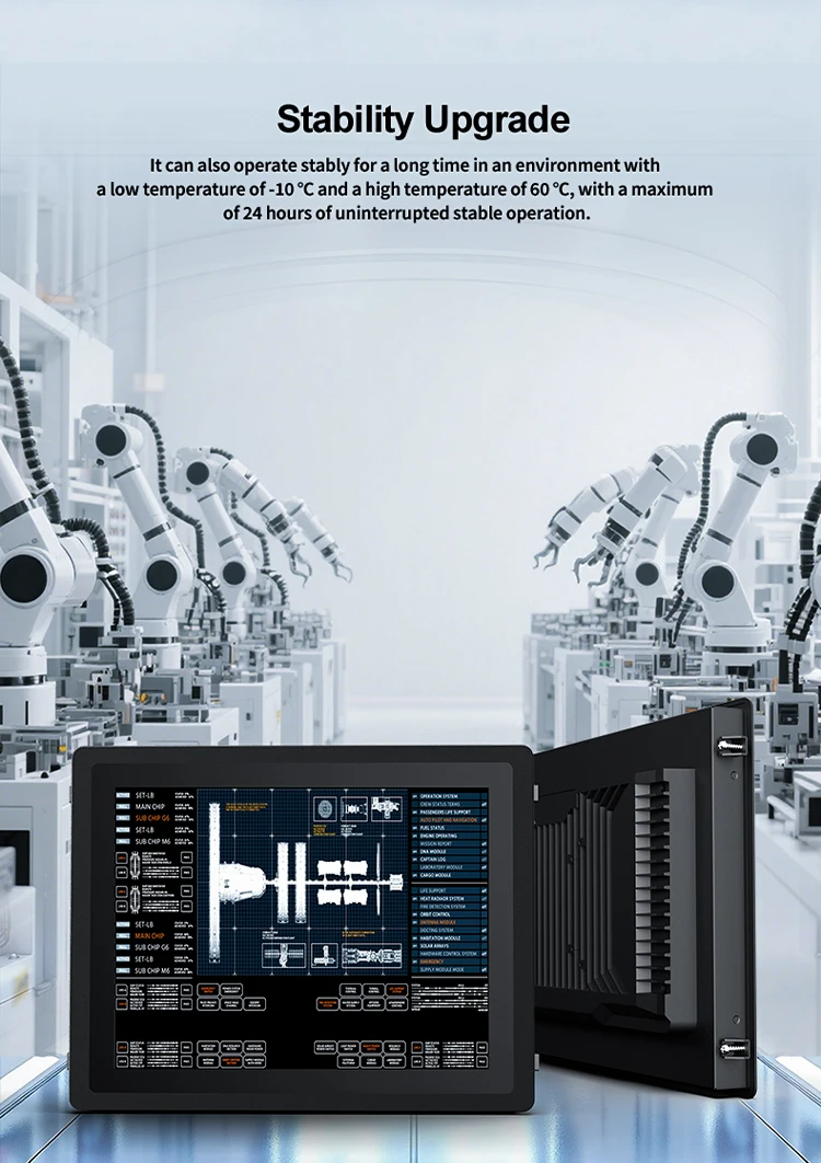 Industrial Waterproof All in One Panel PC Vesa Mounted Embedded Resistive/Capacitive Multitouch Touchscreen Industrial Tablet
