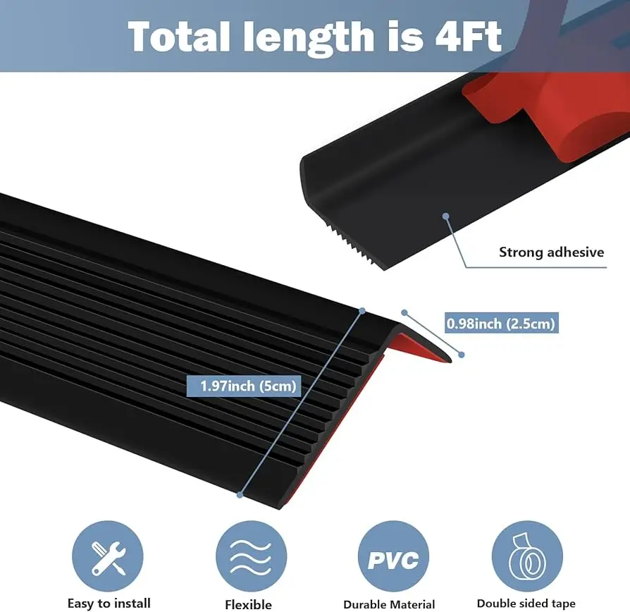 Wholesale L-Shape PVC Industrial Edge Protector Tape for Concrete Stairs - Waterproof & Abrasion Resistant